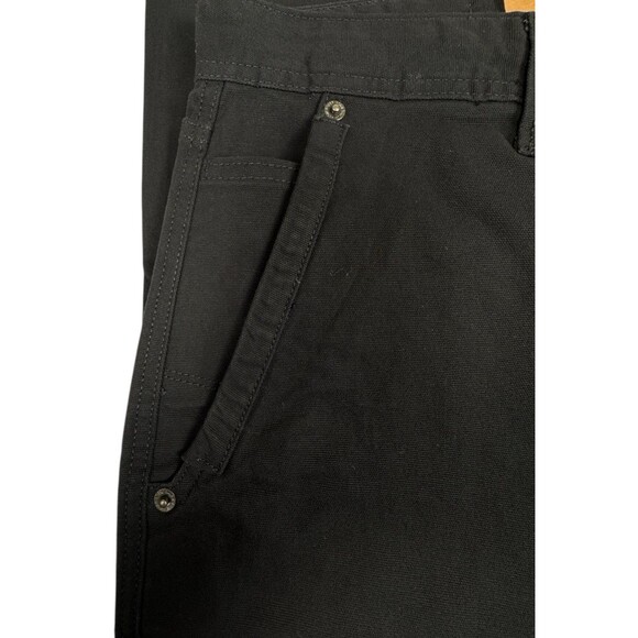 Eddie Bauer Mens  Size 34X32 Pants Black Canvas Utility Stretch Ultra Durable - Picture 4 of 12